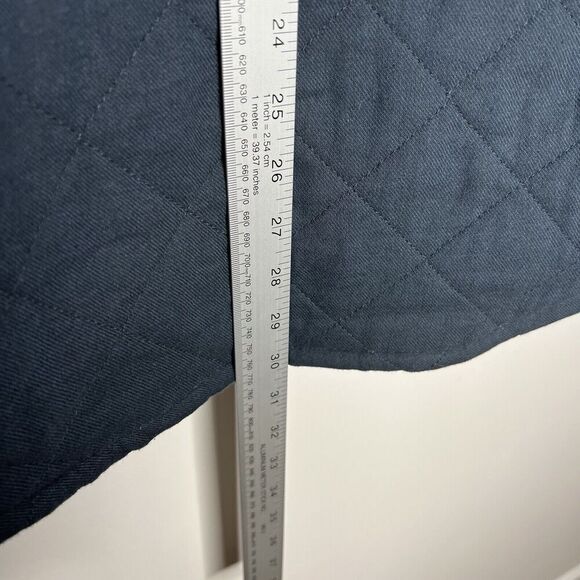 Rainforest Quilted Shirt Jacket Shacket Mens Medium Blue Elbow Patches Outdoors - Picture 4 of 16